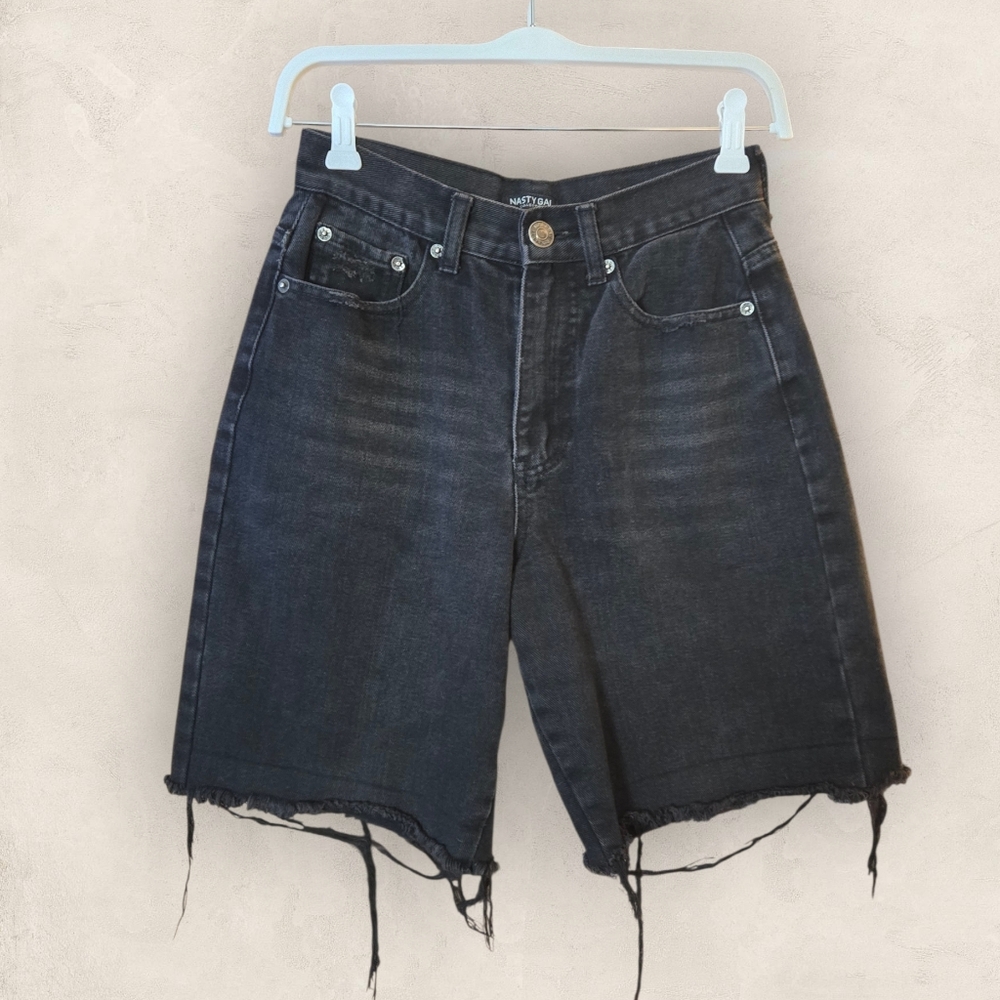 Nasty Gal Black Jean Shorts